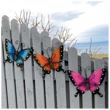Green Jem Garden Metal Garden Butterflies - Set of 3 (SET A) GSBUTTERFLY3-SM