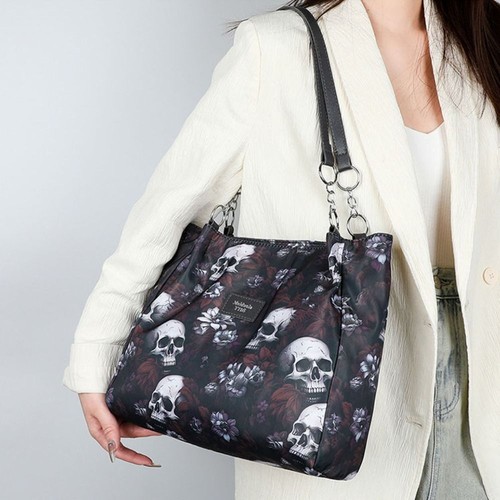 Multifunctional Gothic Style Bag Large Capacity Halloween Handbag Gift - Picture 5 of 14