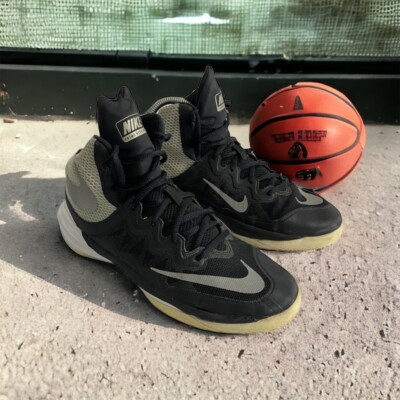 Nike Prime Hype DF ll Basketball Shoes Size 7Y Black White 807613-001