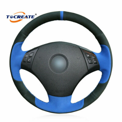 DIY Suede Steering Wheel Cover for BMW 3 Series E90 E91 E92 E93 2006-2011 #BA09