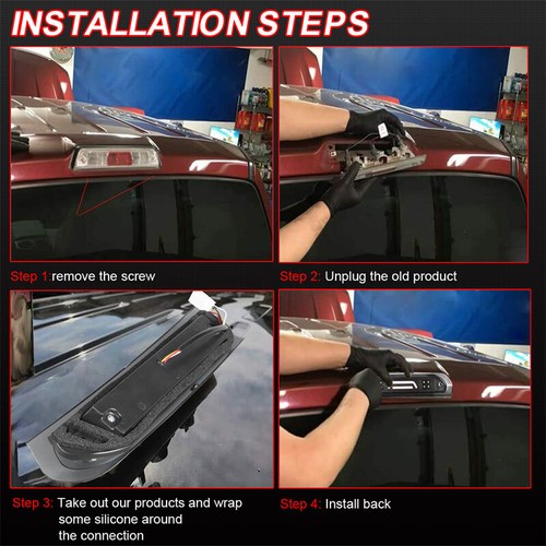 Smoked LED 3rd Tail Lights Brake Lamps For 2002-2009 Dodge Ram 1500 2500 3500 US - Picture 9 of 12