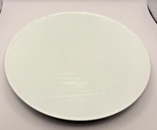 Bernardaud Organza Coupe Dinner Plate, White Porcelain 10.25" France