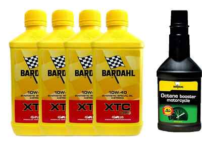 Bardahl XTc C60 10W40 Motoröl 4T Für Motorrad + Octane Booster 10W40