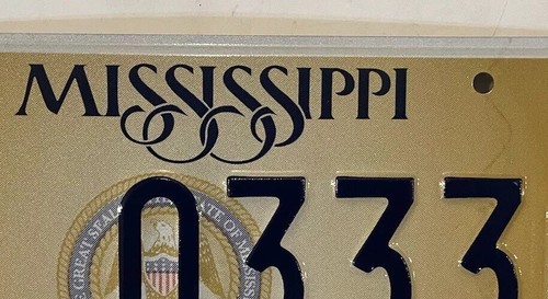 TRIPLE 3 FLEET 333 license plate Rental Car repeating FL 03330 Miss MS - Picture 5 of 8