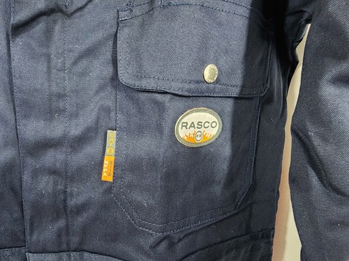 RASCO FR Flame Resistant Coveralls Mens Size 42x30 Navy Blue Unlined HRC2/NFPA - Picture 3 of 24