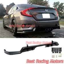 For 2016-2021 Honda Civic 4dr Sedan (Non-Si) TR Style Rear Bumper Lip (PP)