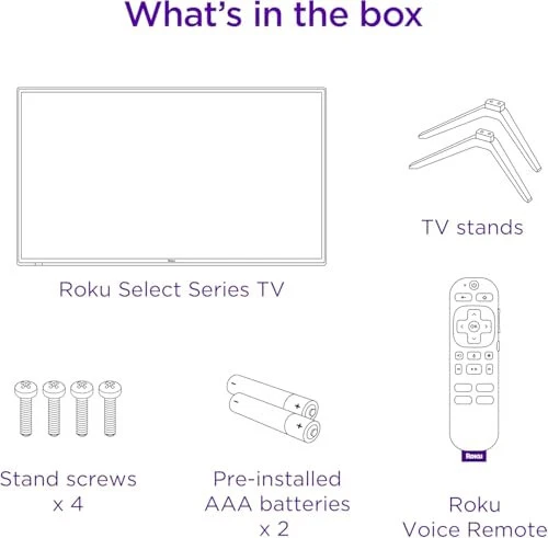 Smart TV – 32-Inch Select Series 720p HD RokuTV with Roku Voice Remote, Bright P - Image 2 of 4