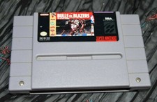 BULLS VS BLAZERS AND THE NBA PLAYOFFS SUPER NINTENDO SNES  GOOD