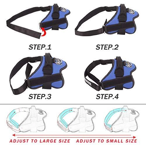 Dog Harness, No-Pull Reflective Dog Vest, Breathable Small (Pack of 1) Blue