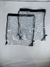 2 pack Clear Cinch Backpack Drawstring Bag  Concert Sports Stadium Event