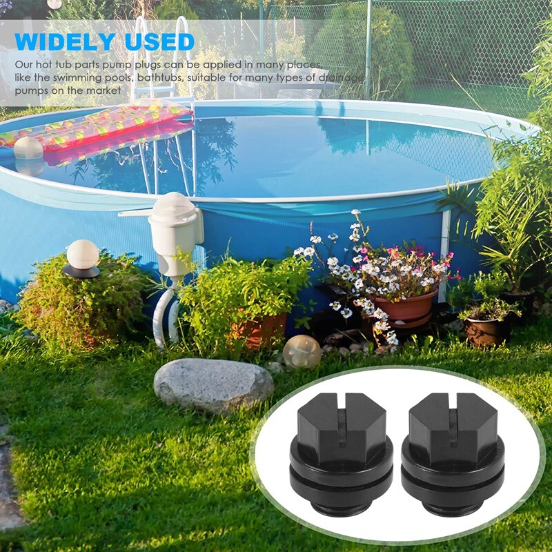 4 Pack Plugs with ORings Pump Plug Pool Filters Replacement Pool Pump