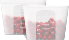 Reusable Silicone  Storage Bag, for Microwave, Oven, Fridge, Freezer & Sous Vide