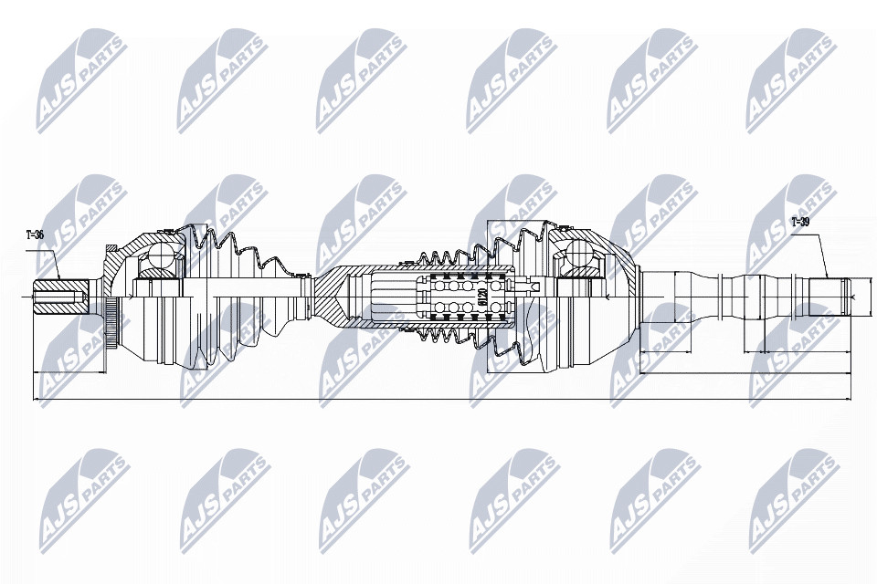 N.T.Y. NPW-VV-048.NTY Drive Shaft for VOLVO