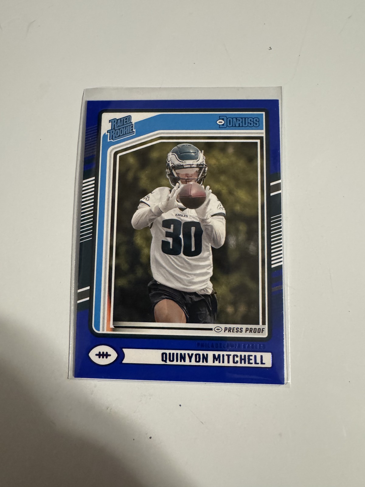 2024 DONRUSS RATED ROOKIE FOOTBALL #361 QUINYON MITCHELL RC BLUE PRESS PROOF
