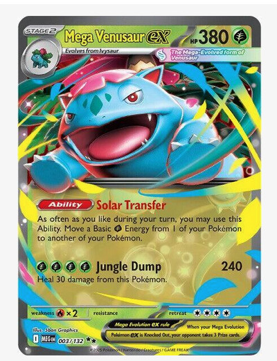 Mega Venusaur ex Double Rare ME01: Mega Evolution 003/132 NM