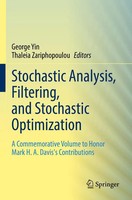 Stochastic Analysis, Filtering, And Stochastic Optimization | George Yin (U. A.)