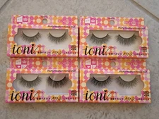 Lot of 4 ioni High 3D Faux Mink Lashes - Fluffy Medium Glitzy Doll - Handmade