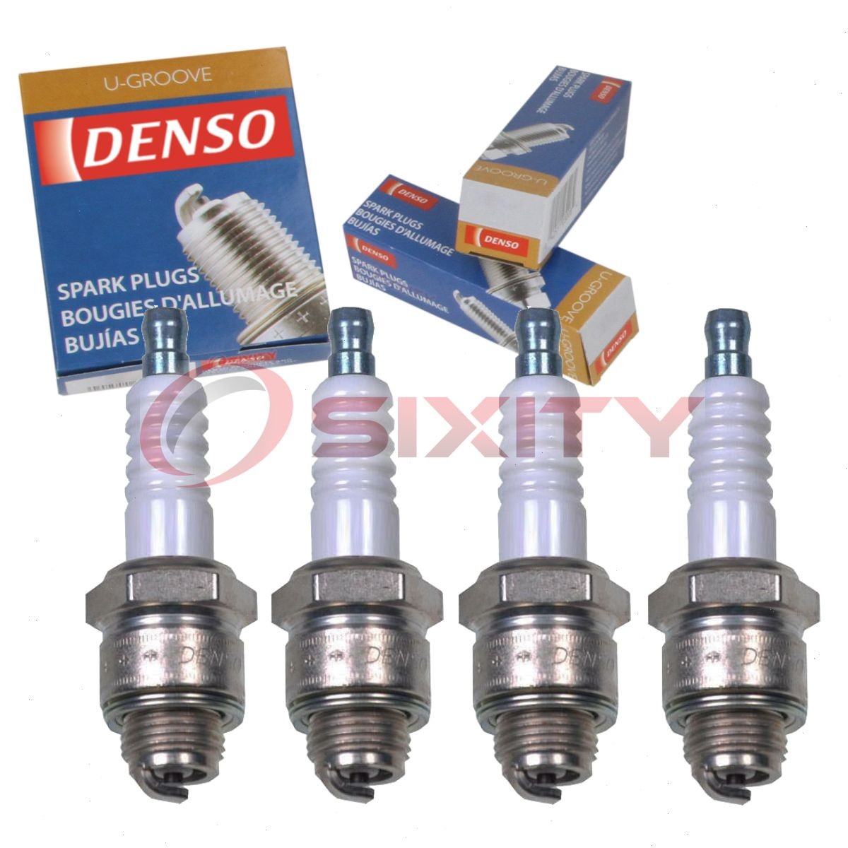 4 pc DENSO 6008 Standard U-Groove Spark Plugs for W14-U 3210 295 Ignition us