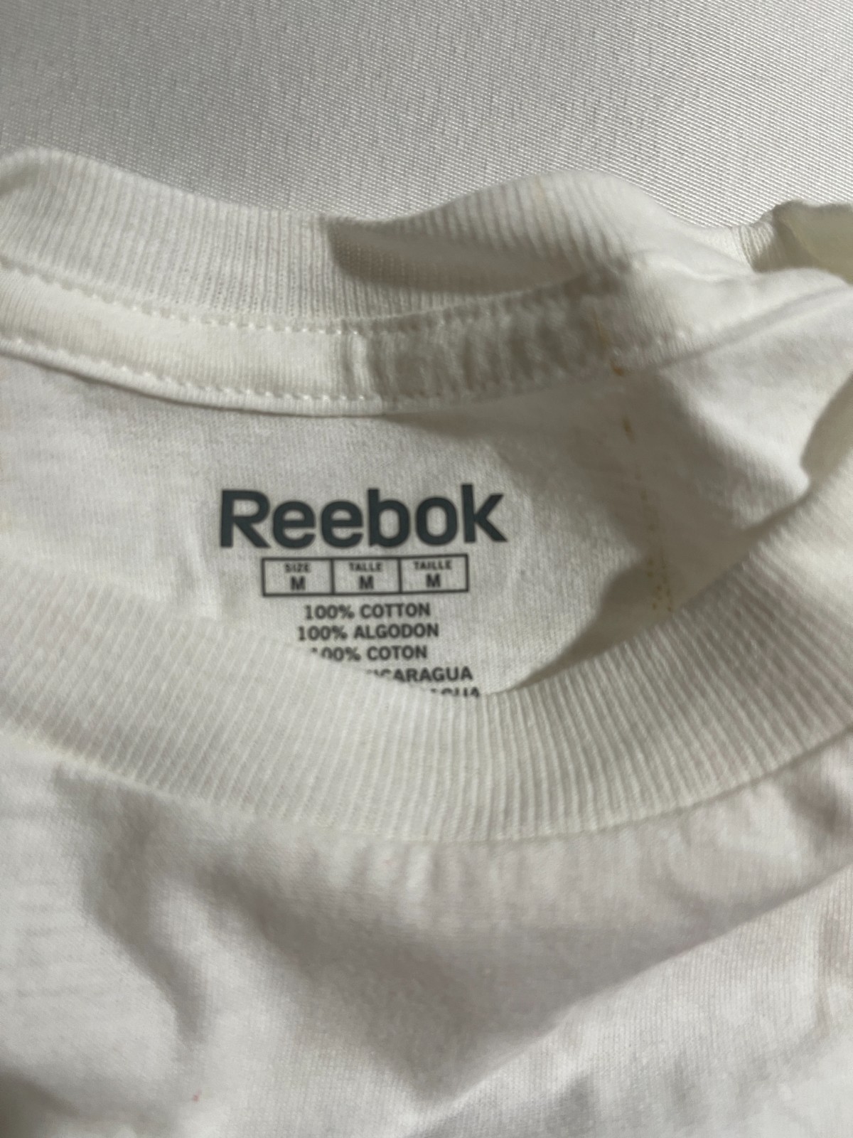 Reebok Tampa Bay Lightning T-Shirt – Men’s Medium – NHL Hockey STAINED thumbnail 3