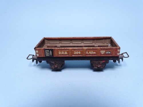 Märklin Eisenbahn H0 - Nr. 364 - Niederbordwagen - altes Blechmodell  #6832 | Condition: Gebraucht