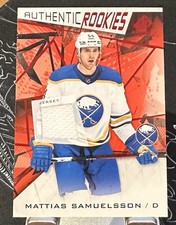 2021-22 Upper Deck SP Game Used Hockey Mattias Samuelson Jersey Card Rookie #169