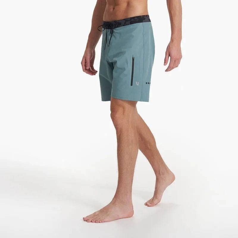 Vuori Infinity Boardshorts Blue Camo Waist Stretch Surf Swim Trunks Mens 38 RARE image 2