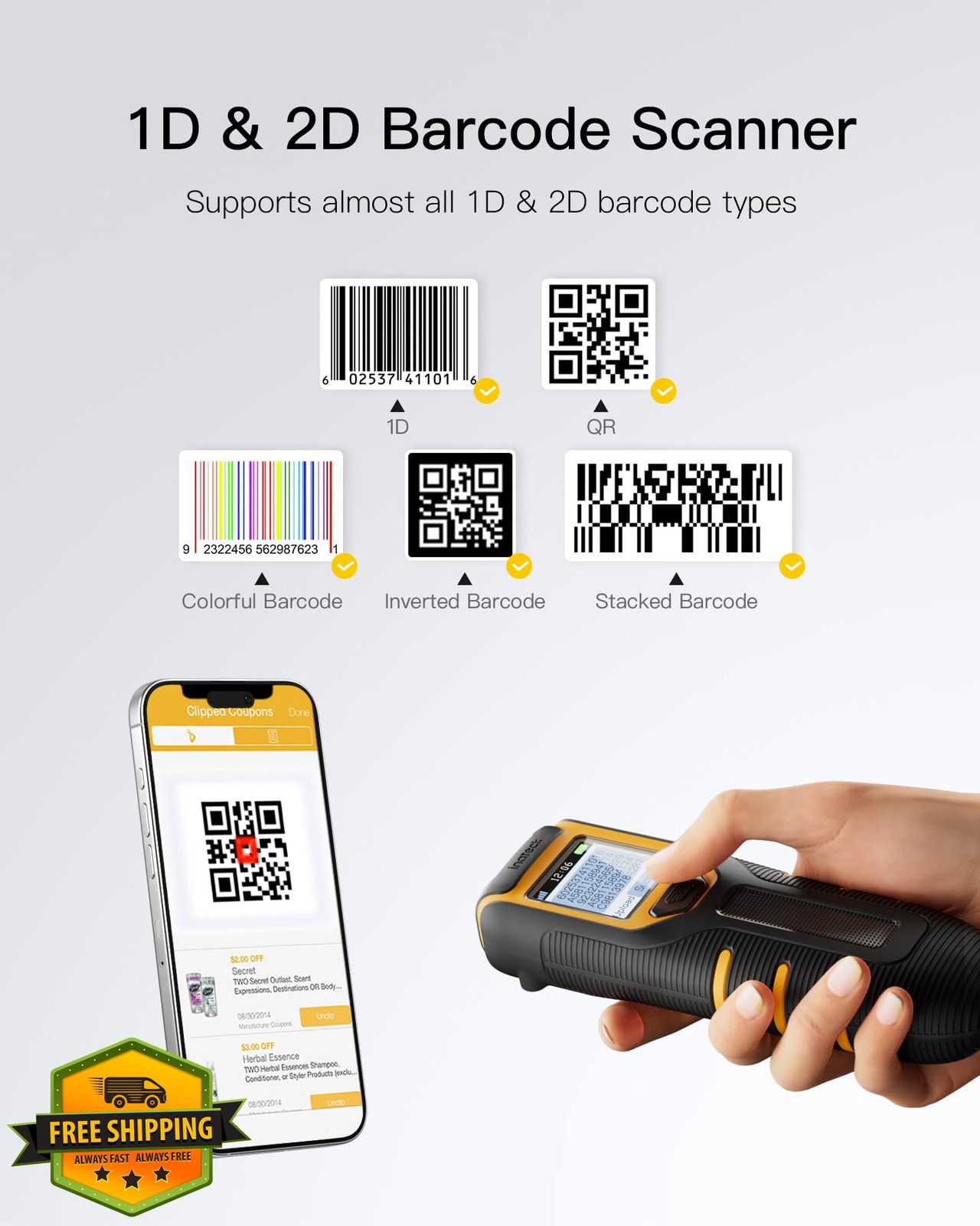 Bluetooth 1d 2d Qr Code 2.4ghz