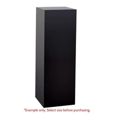 12" Laminate Display Pedestal Matte Finish Modern Wood Stand 200 lb Capacity Bla