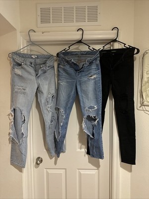 Women s Jeans Lot(3) American Eagle 0- BP Light Blue 25in -Wild Fable Black  00