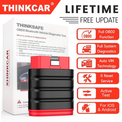 THINKSCAN Thinksafe OBD2 BT Scanner Car Code Reader All System Diagnostic ABS
