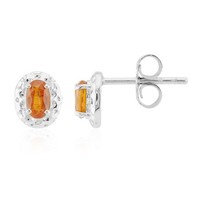 Ohrringe Aus Orangefarbenem Kyanit, Sterling-Silber, Tansania, 0,56 Karat