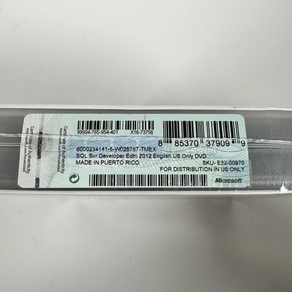 Microsoft SQL Server 2012 Developer Sealed New - Image 2 of 4