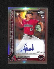 2025 Topps Chrome - Cristian Mena Refractor Auto 499 #RA-CME Diamondbacks RC SP