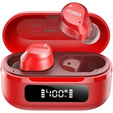 TOZO 6 Mics Active Noise Cancellation Wireless Earbuds IPX8 Waterproof Deep Red