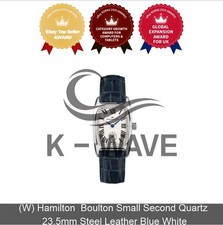 W Hamilton Boulton Small Second Quartz 23.5mm Steel Leather Blue White