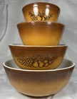 VTG Pyrex Old Orchard Mixing Nesting Bowl Set 4 Bowls 401 402 403 404