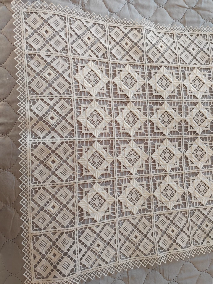 Nostalgie Plauener Spitzendecke aus Omas Wäschetruhe, rechteckig - Bild 3 von 4