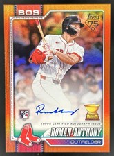 2026 Topps Roman Anthony Real One Auto Autograph Orange Foil RC #/25 Red Sox