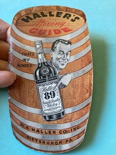 Vintage HALLERS Mixing Guide Whiskey ADV Recipe Illust Booklet Pittsburgh PA.