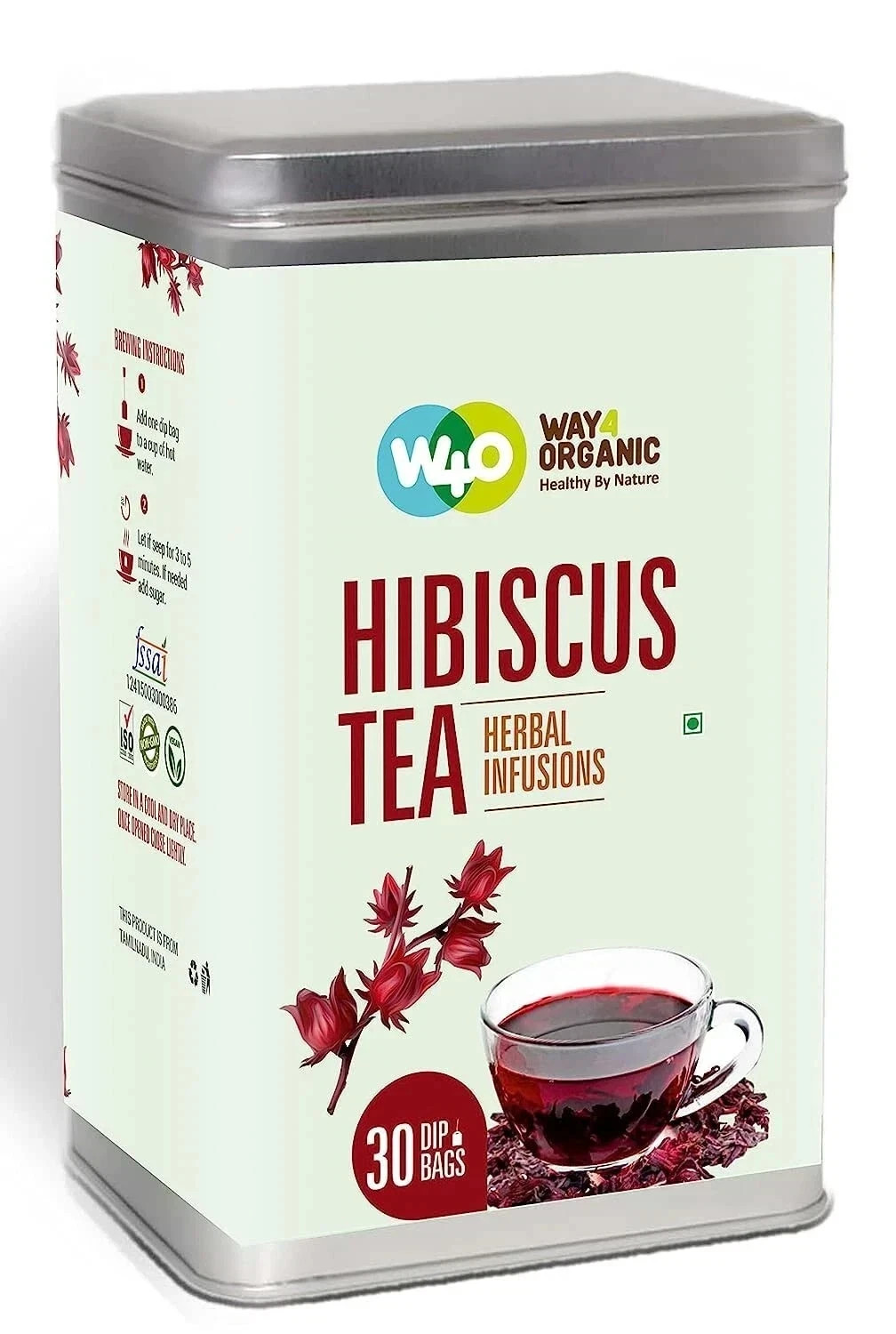 WAY 4 ORGANIC W4O Hibiscus Tea 30TB