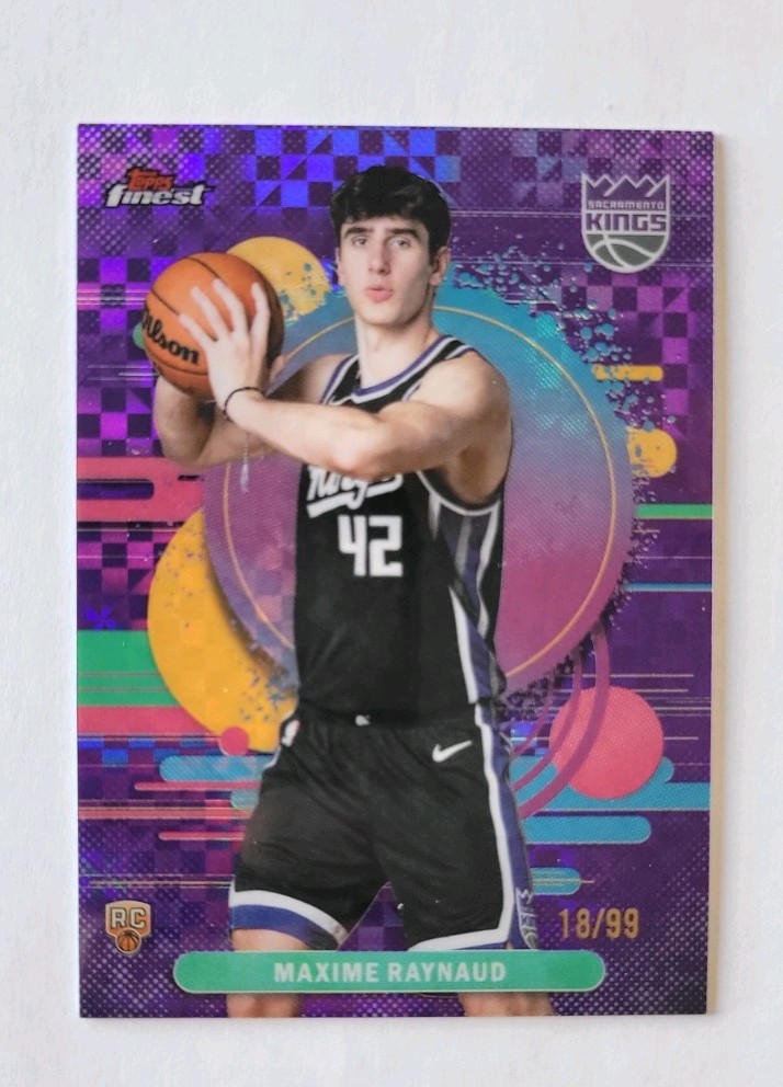 2025-26 Topps Finest - Uncommon Maxime Raynaud #132 Purple Refractor /200 (RC)