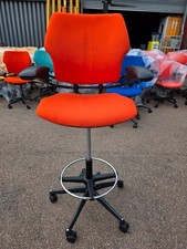 Humanscale Freedom Draughtsman Chair Tall Ergonomic Drafting Stool - Blue