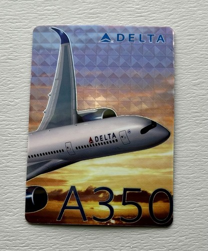 🔥RARE 2016 Delta Trading Card #49 A350 w/ holder