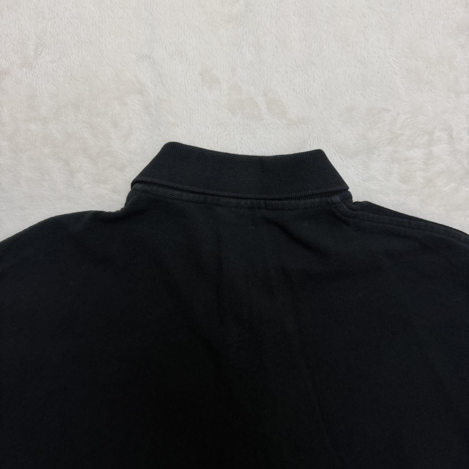 Ralph Lauren Polo Shirt Mens Medium Black Big Pony 3 Logo Cotton Pique thumbnail 10