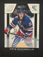 2010-11 PANINI ZENITH ON CARD AUTO /999 MATS ZUCCARELLO