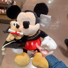 Authentic Shanghai Disney Mickey Mouse Graduate Cute Cartoon Plush Doll New