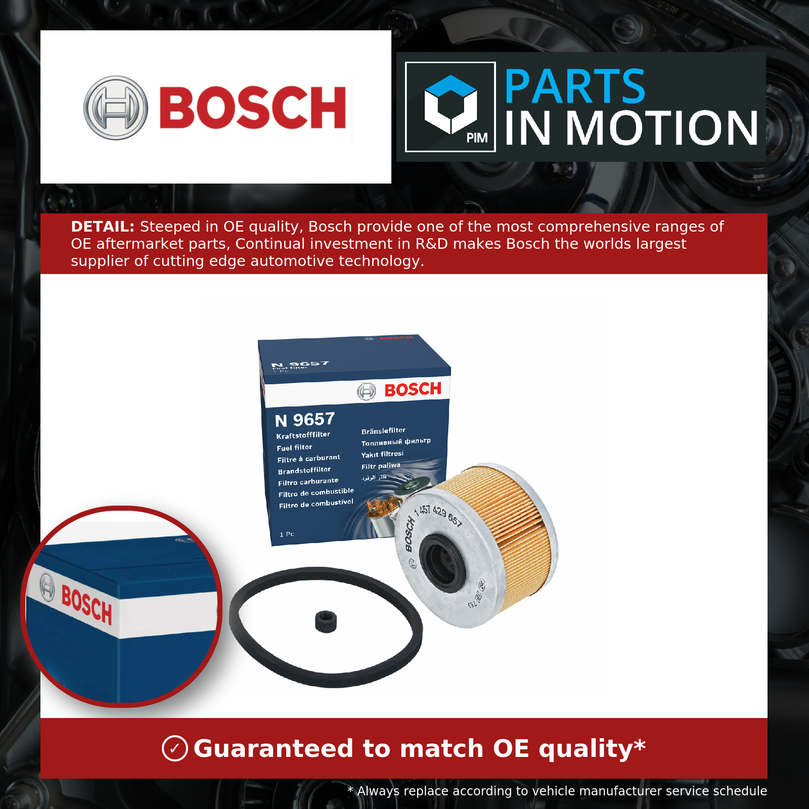 ✅Fits BOSCH FILTRY 1 457 429 657 FUEL FILTER ⭐UK Seller⭐ - Image 7