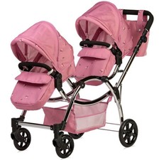 Roma Darcie Twin Dolls Pram, Pink