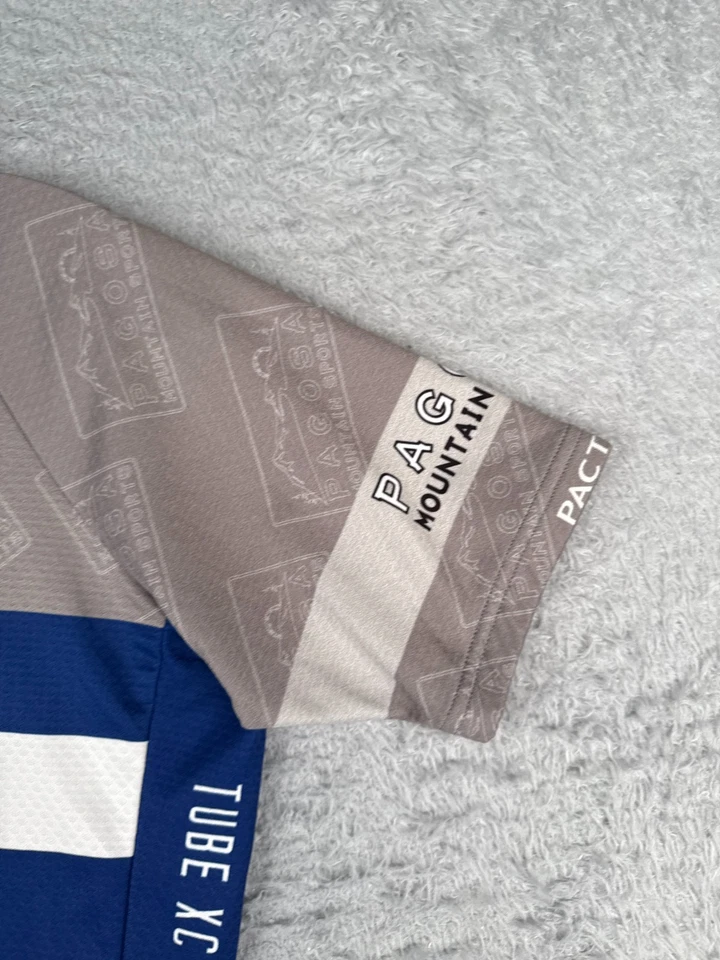 Camiseta de ciclismo Pactimo para hombre 2XS XXS gris azul cremallera completa manga corta Pagosa Foto 2 de 4