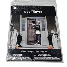 Clown Door Cover Halloween Decoration Plastic Durable Indoor Outdoor Use Scary